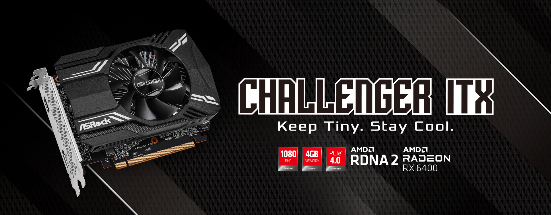 华擎科技发布AMD Radeon™ RX 6400 Challenger ITX 4GB显卡, 主流用户的优质选择