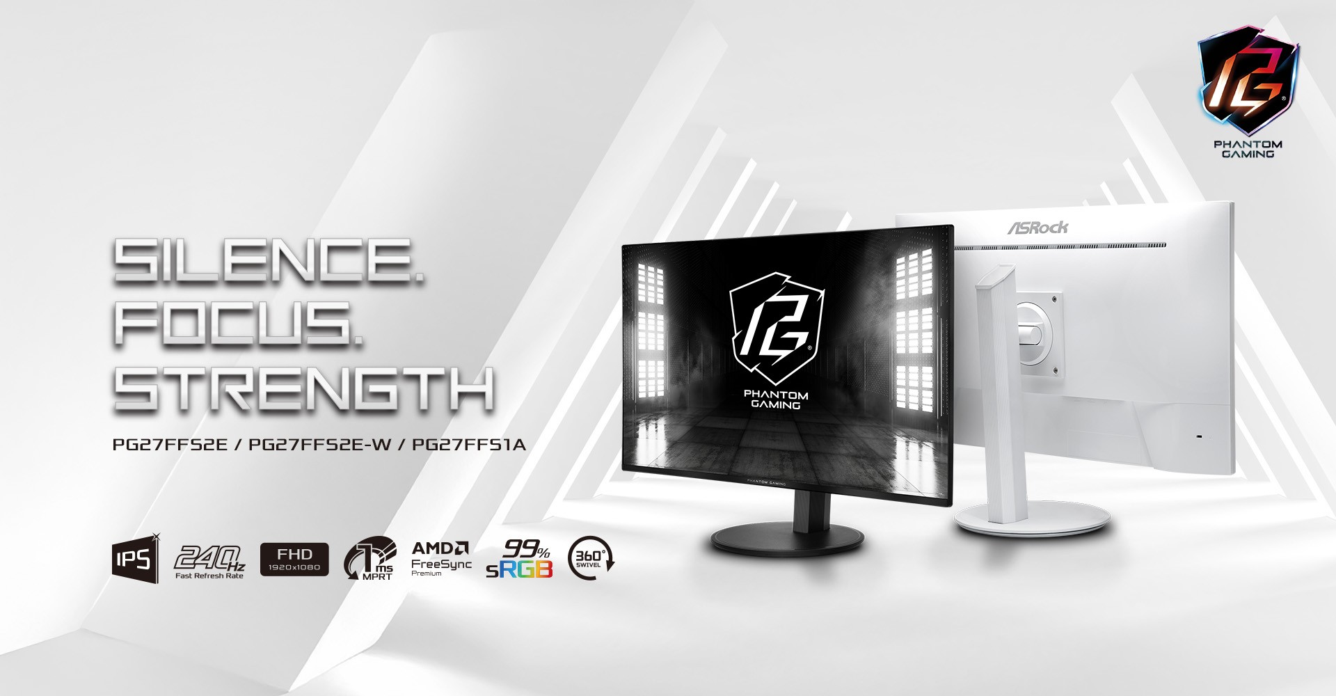 ASRock Launches PG27FFS2E / PG27FFS2E-W / PG27FFS1A Gaming Monitors Introducing a Stylish White Design for the First Time with 240Hz Smooth Gaming Performance