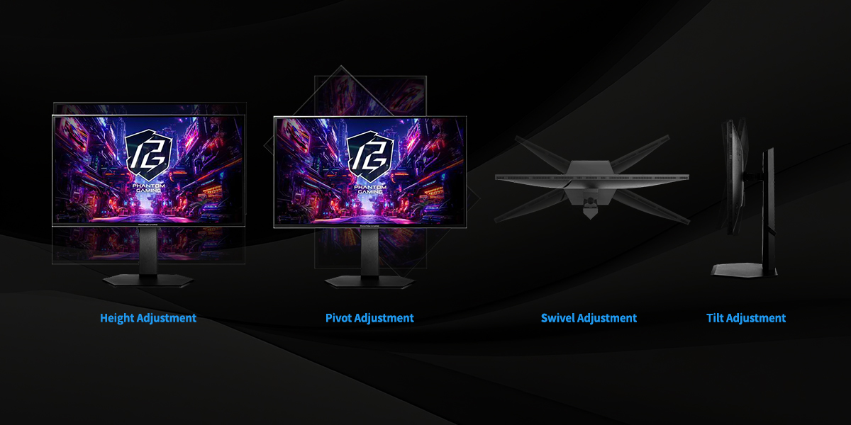 ASRock Launches Phantom Gaming PGO27QSA Series QD-OLED Gaming Monitors in Black and White